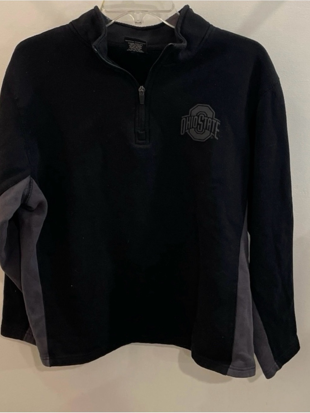 Ohio State Buckeyes Quarter Zip Black Sweatshirt By Colosseum Men Size M